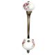 White Floral Leafy Painted Antique Iron Hook